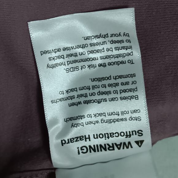 Bundle of 3 Comfy Cubs Swaddles 2 SM 1 L Gray and Mauve - Picture 9 of 10